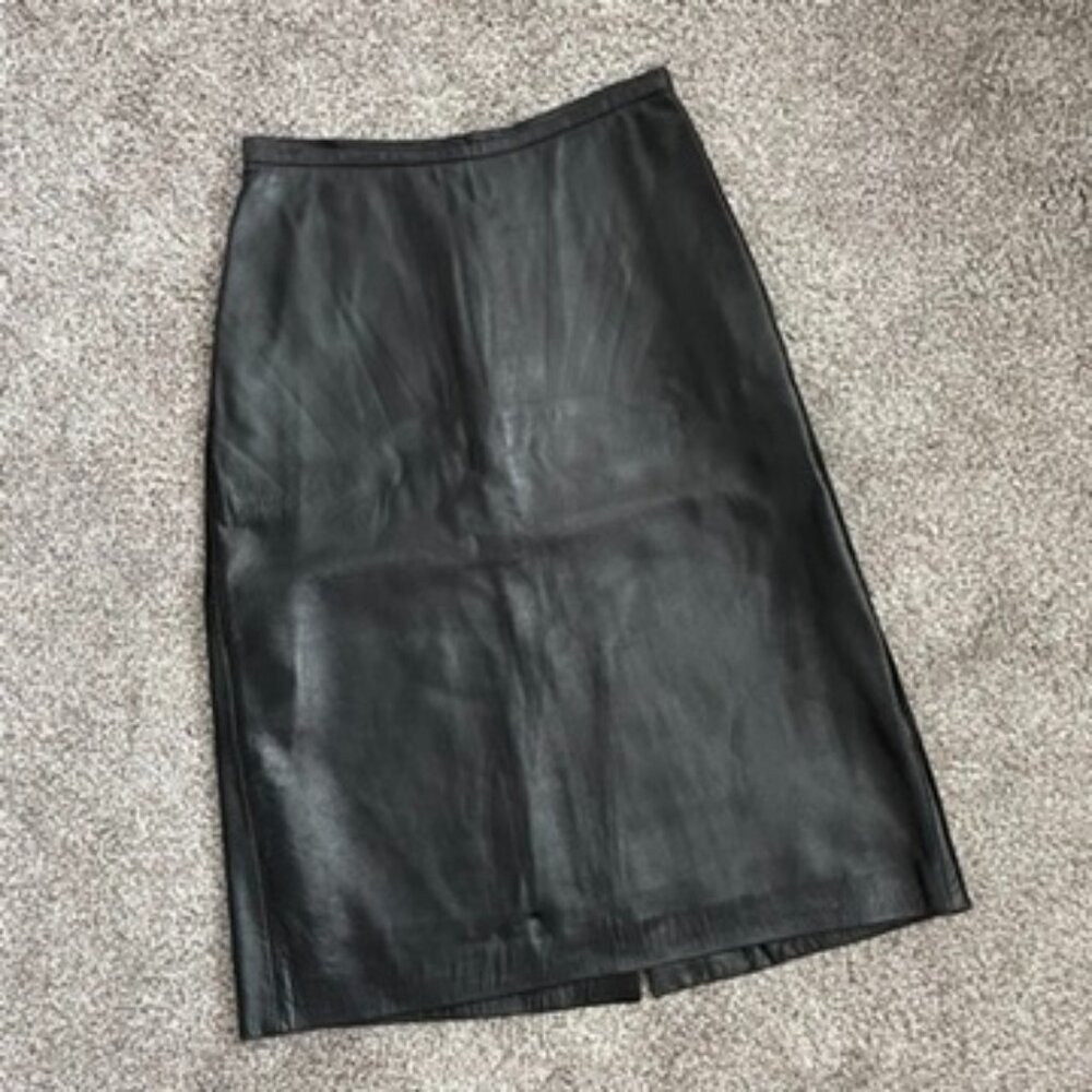Leather Midi Pencil Skirt Size Small